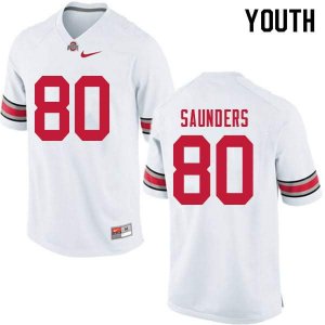 Youth Ohio State Buckeyes #80 C.J. Saunders White Nike NCAA College Football Jersey Hot NOG7444HS
